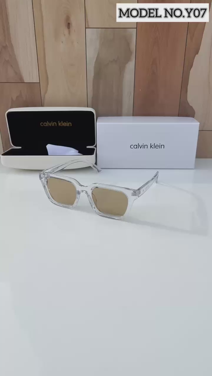Calvin Klein White Brown Sunglasses
