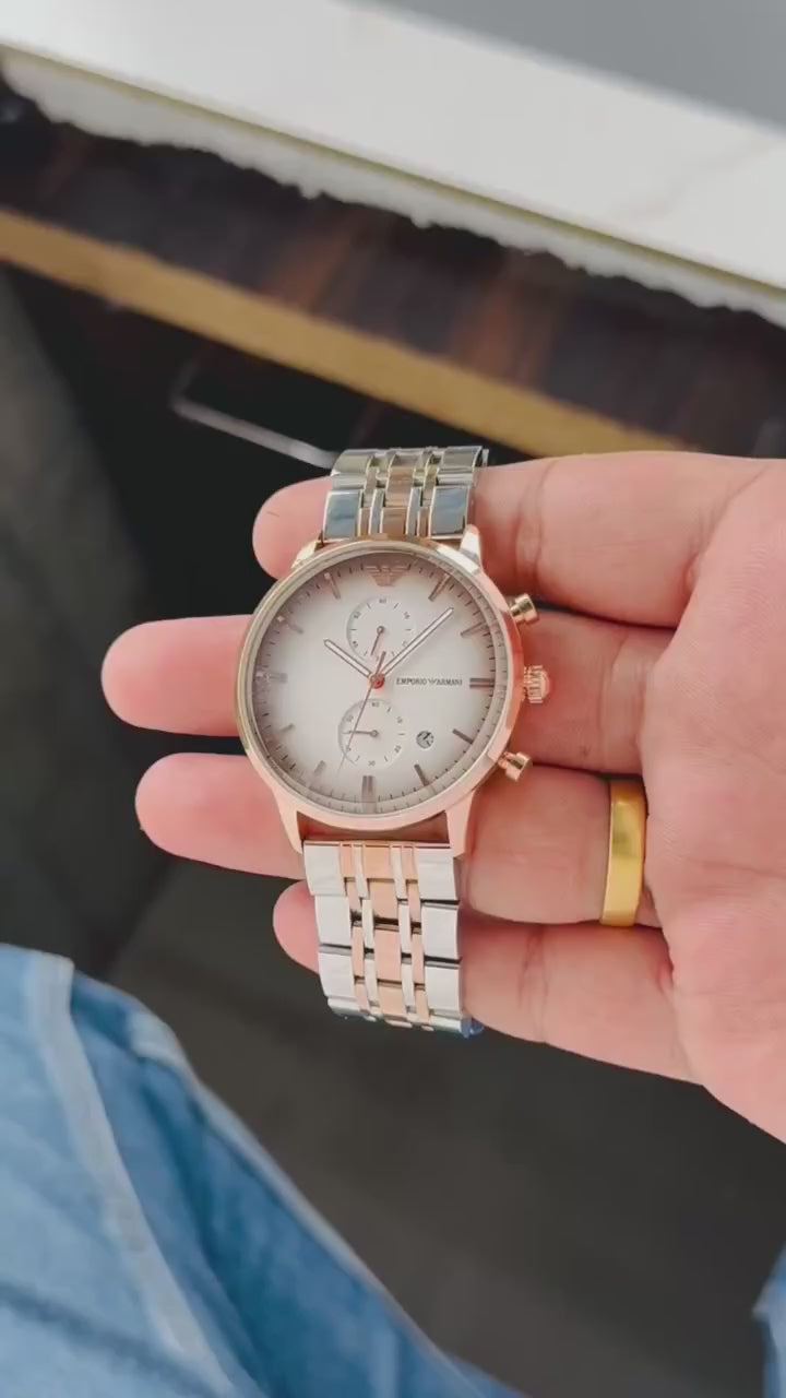 Emporio Armani Gianni Grey Dial Chronograph