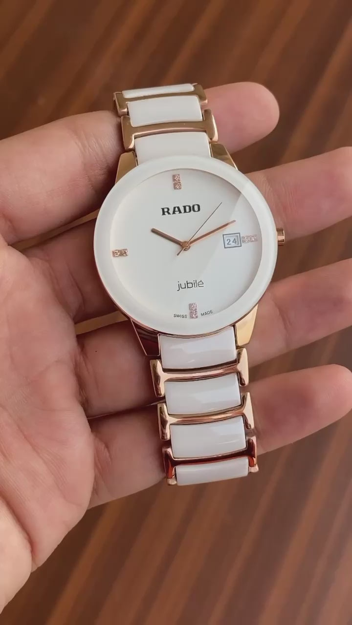 Rado Jubile White Rosegold Ceramic