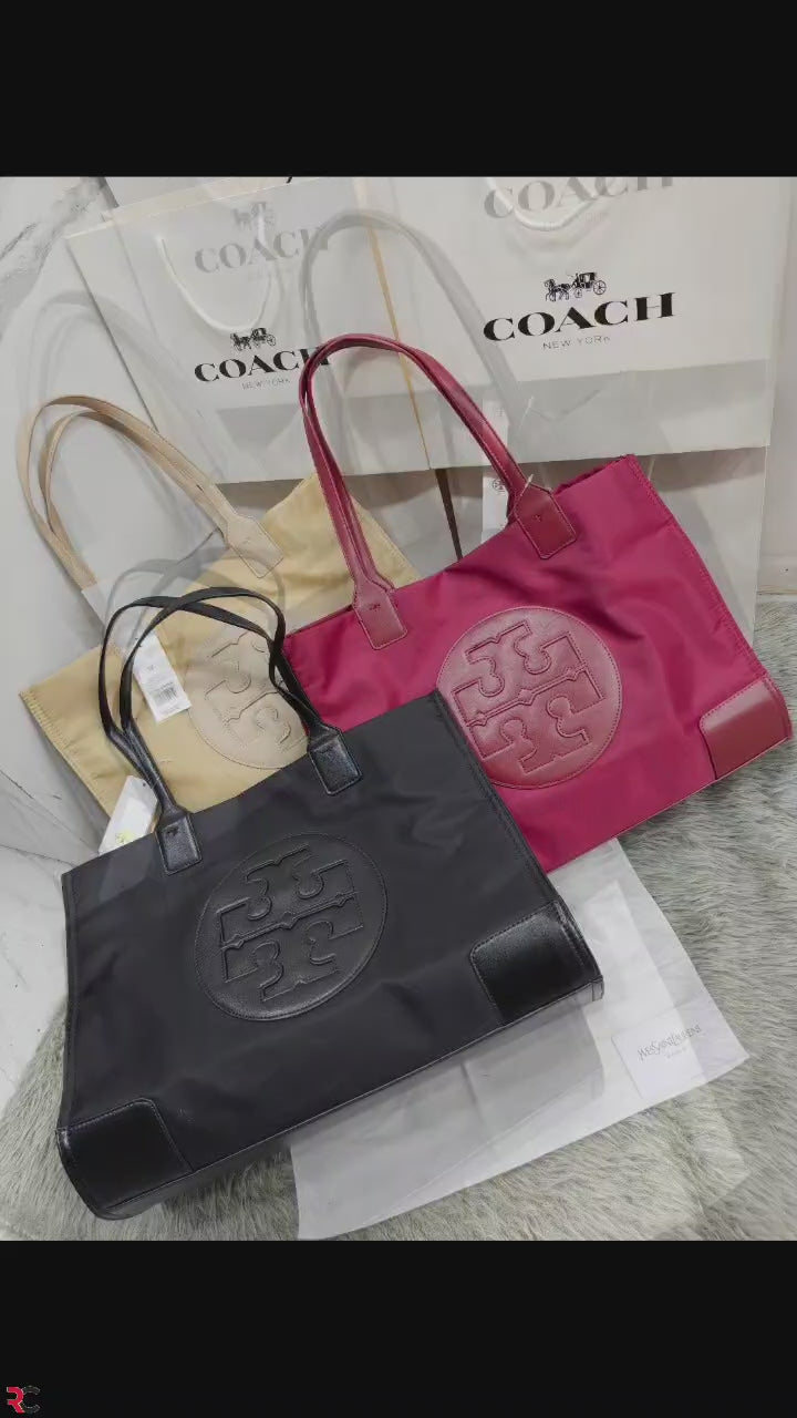 Tory Burch Ella Nylon Shoulder Tote Bag