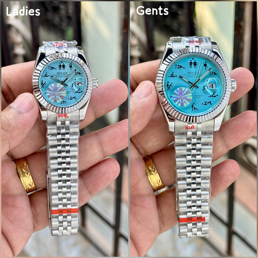 Rolex Tiffany Blue Couple Watch