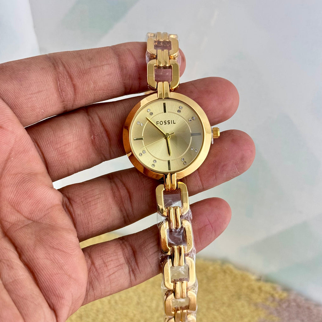 Fossil Kerrigan Three-Hand Gold-Tone