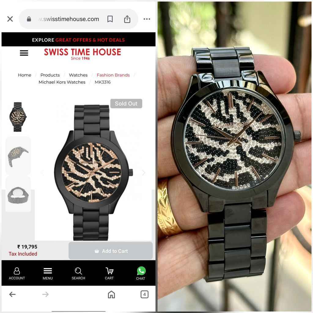 Michael Kors Slim Runway Zebra Dial