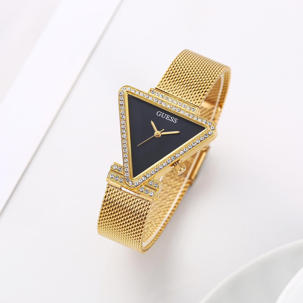 Guess Triangle Dial With Embedded Diamond
