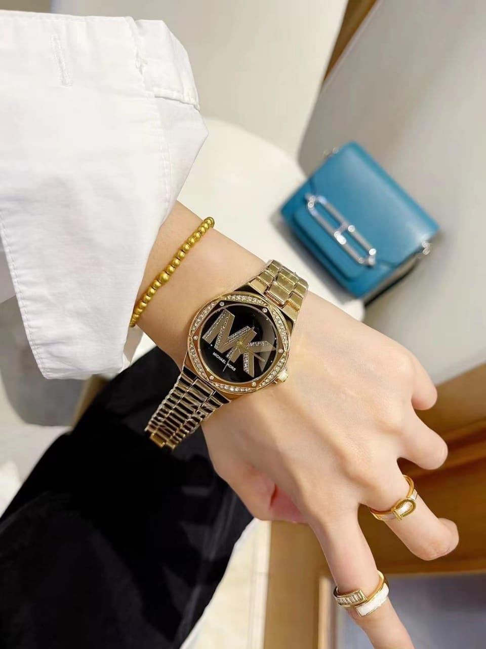 Michael Kors Lennox Pave Logo