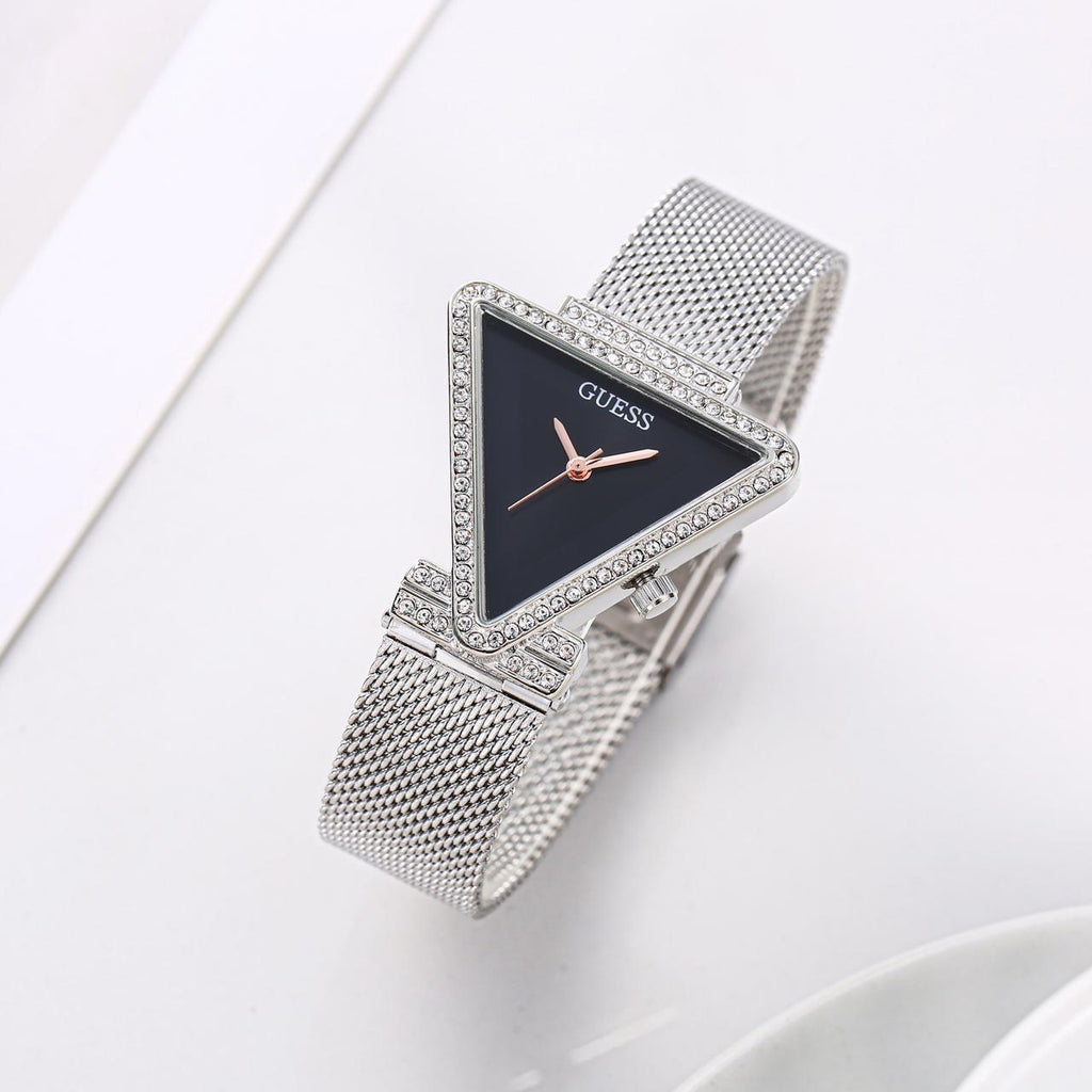 Guess Triangle Dial With Embedded Diamond
