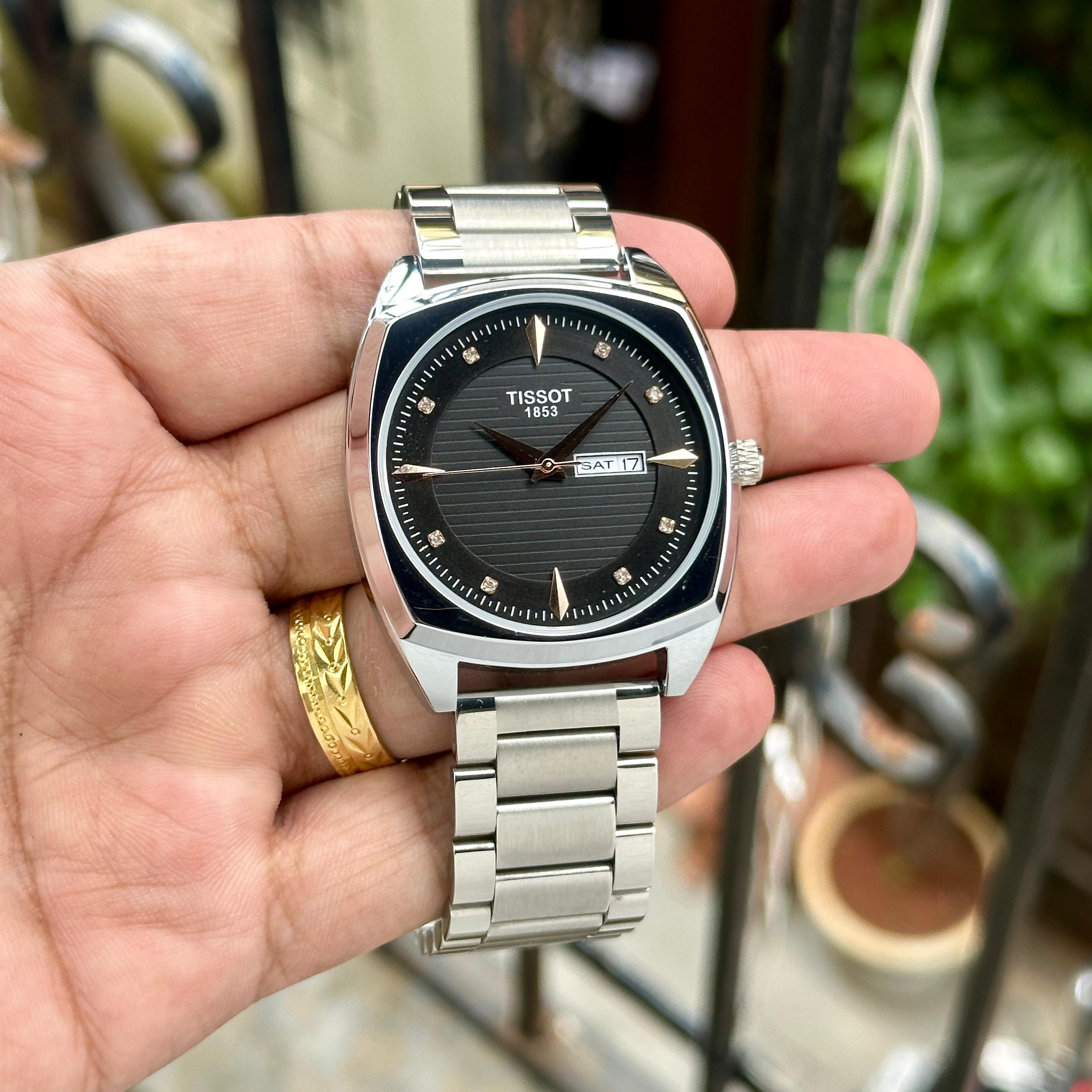 Tissot Rectangular Day Date Watch