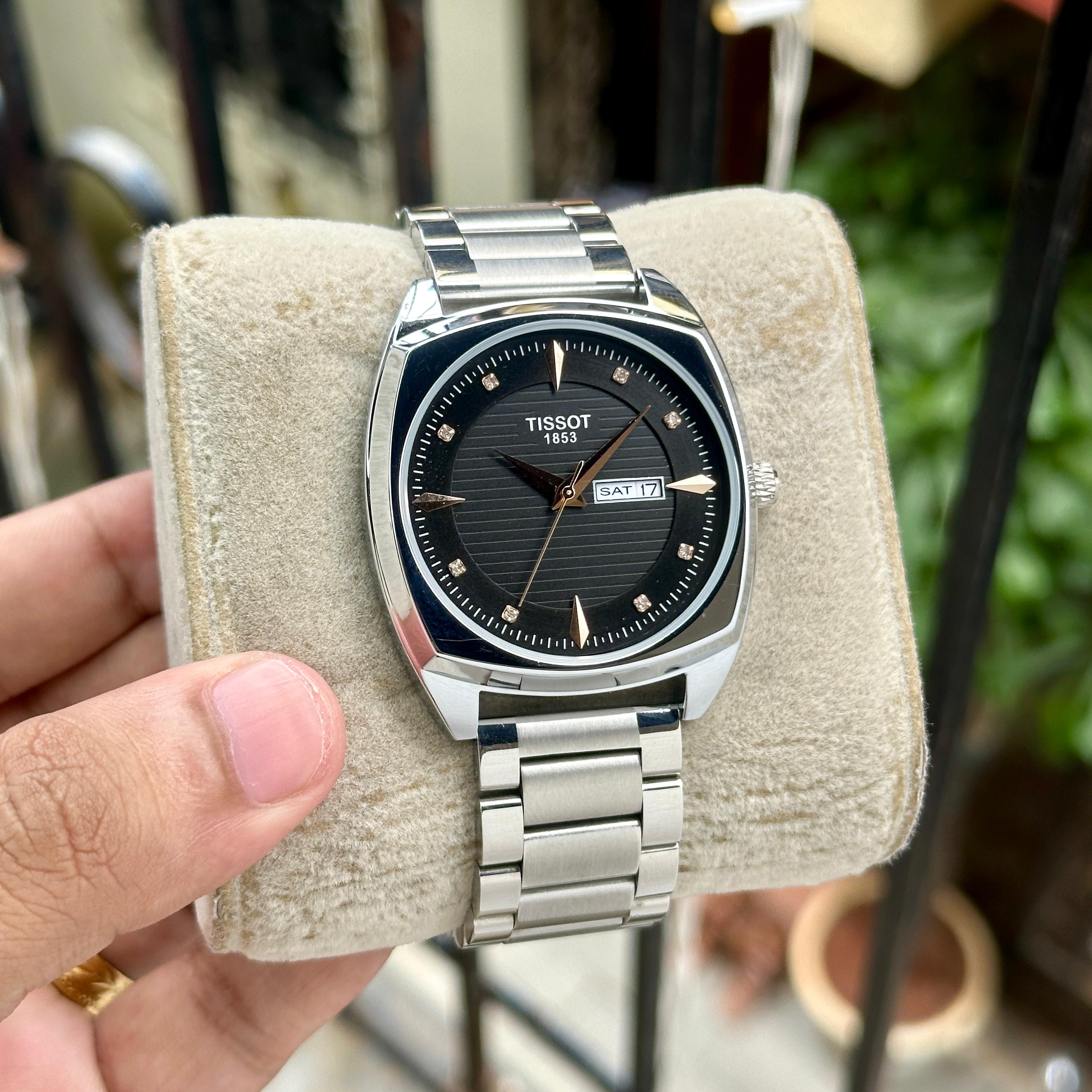 Tissot Rectangular Day Date Watch