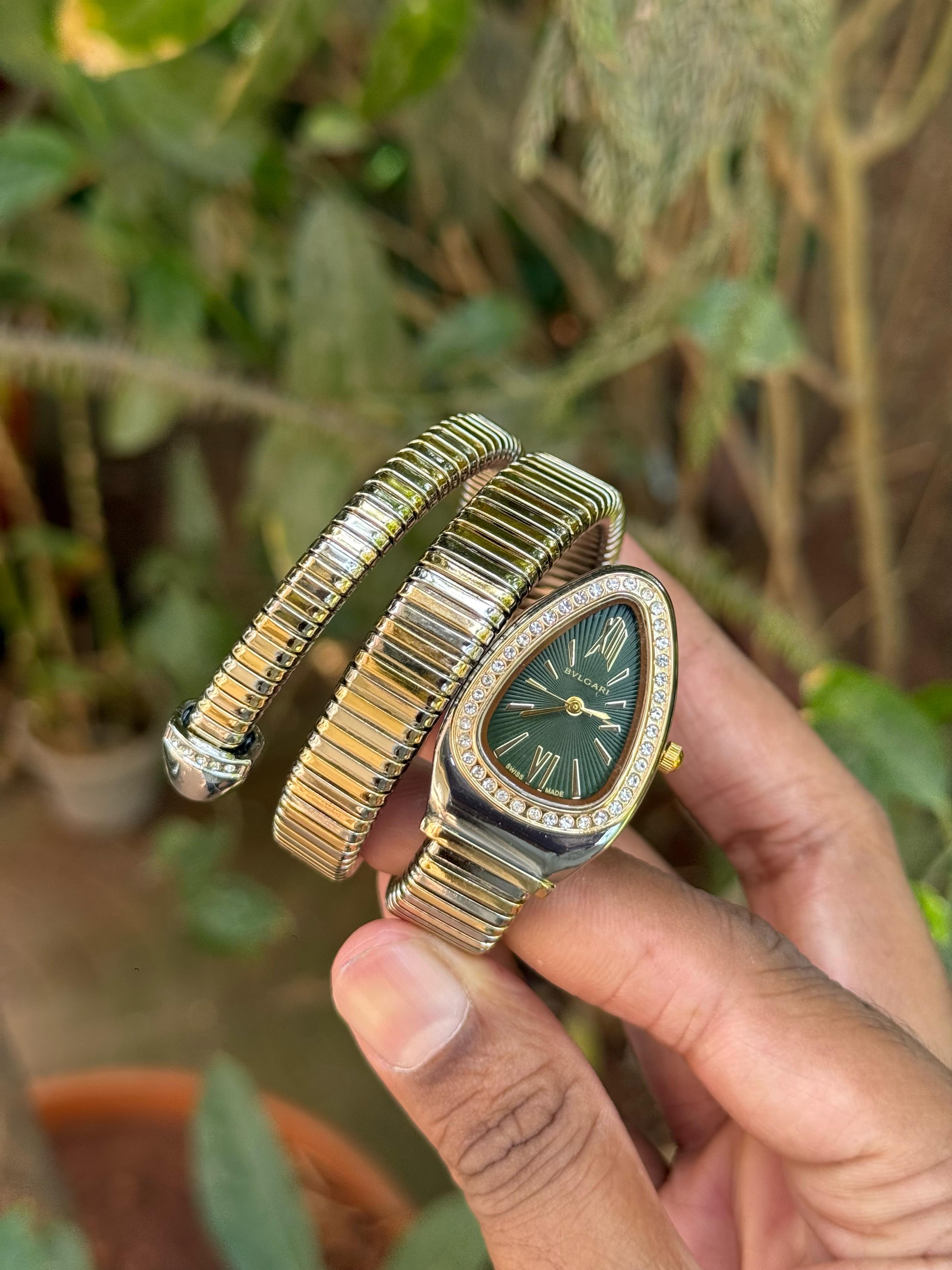 Bvlgari Green Dial Serpenti Tubogas