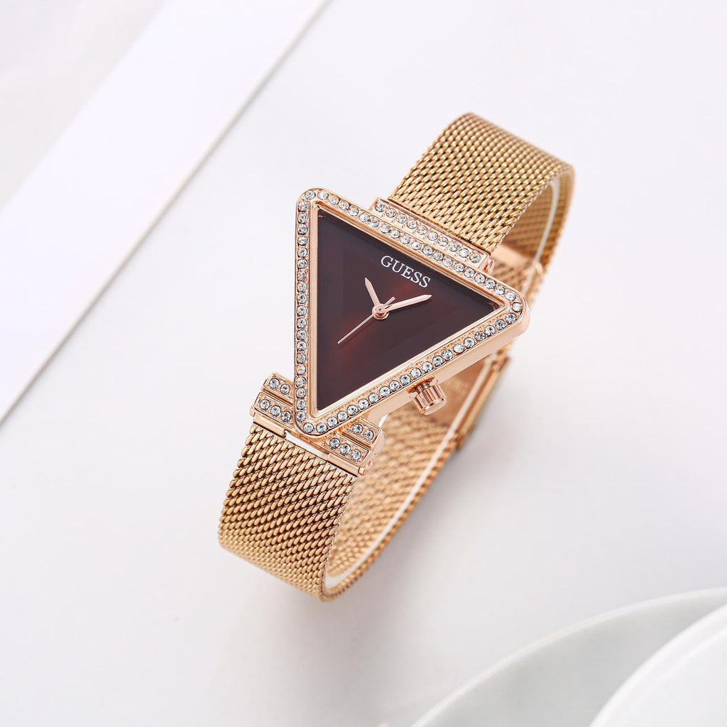 Guess Triangle Dial With Embedded Diamond