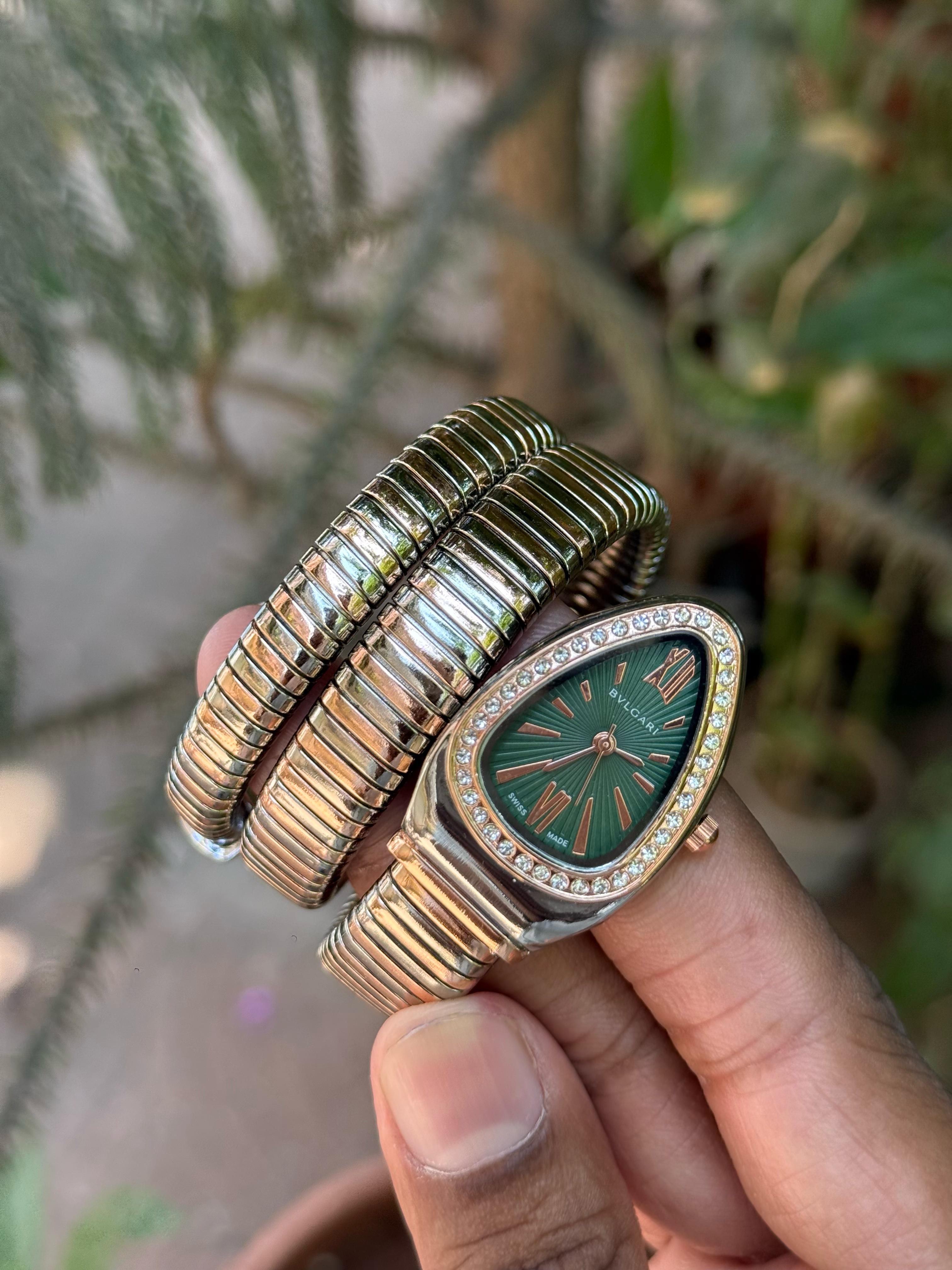 Bvlgari Green Dial Serpenti Tubogas