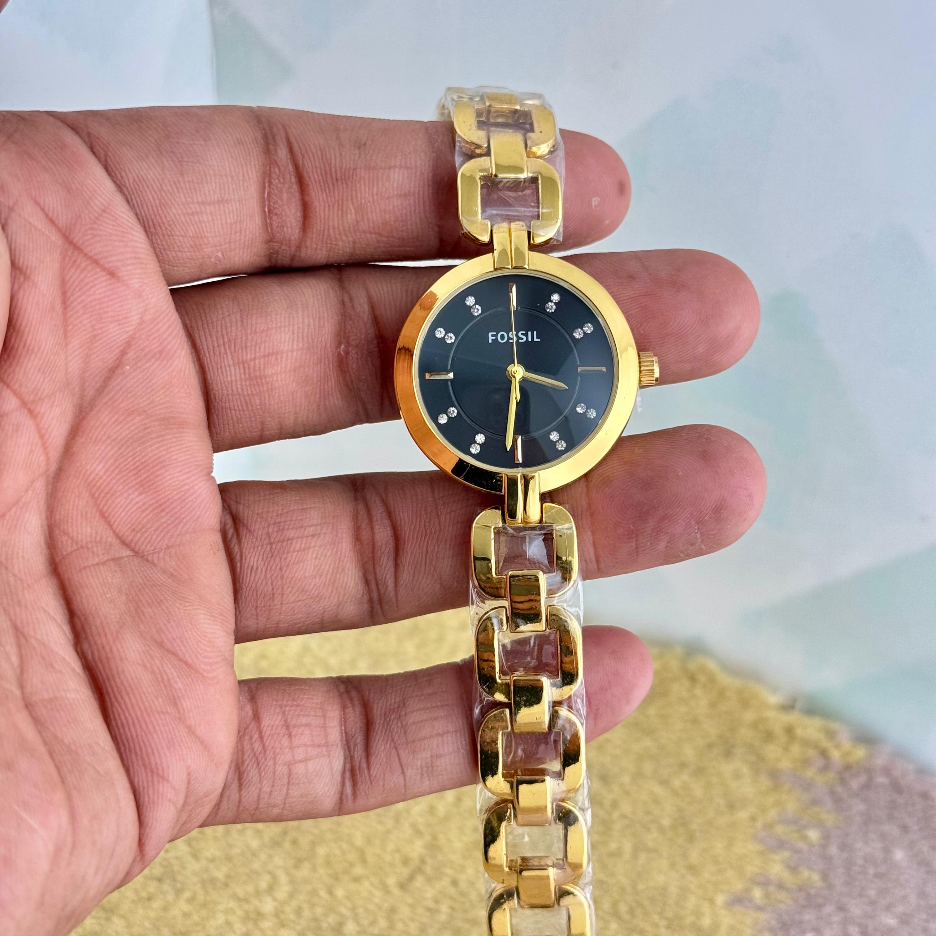Fossil Kerrigan Three-Hand Gold-Tone