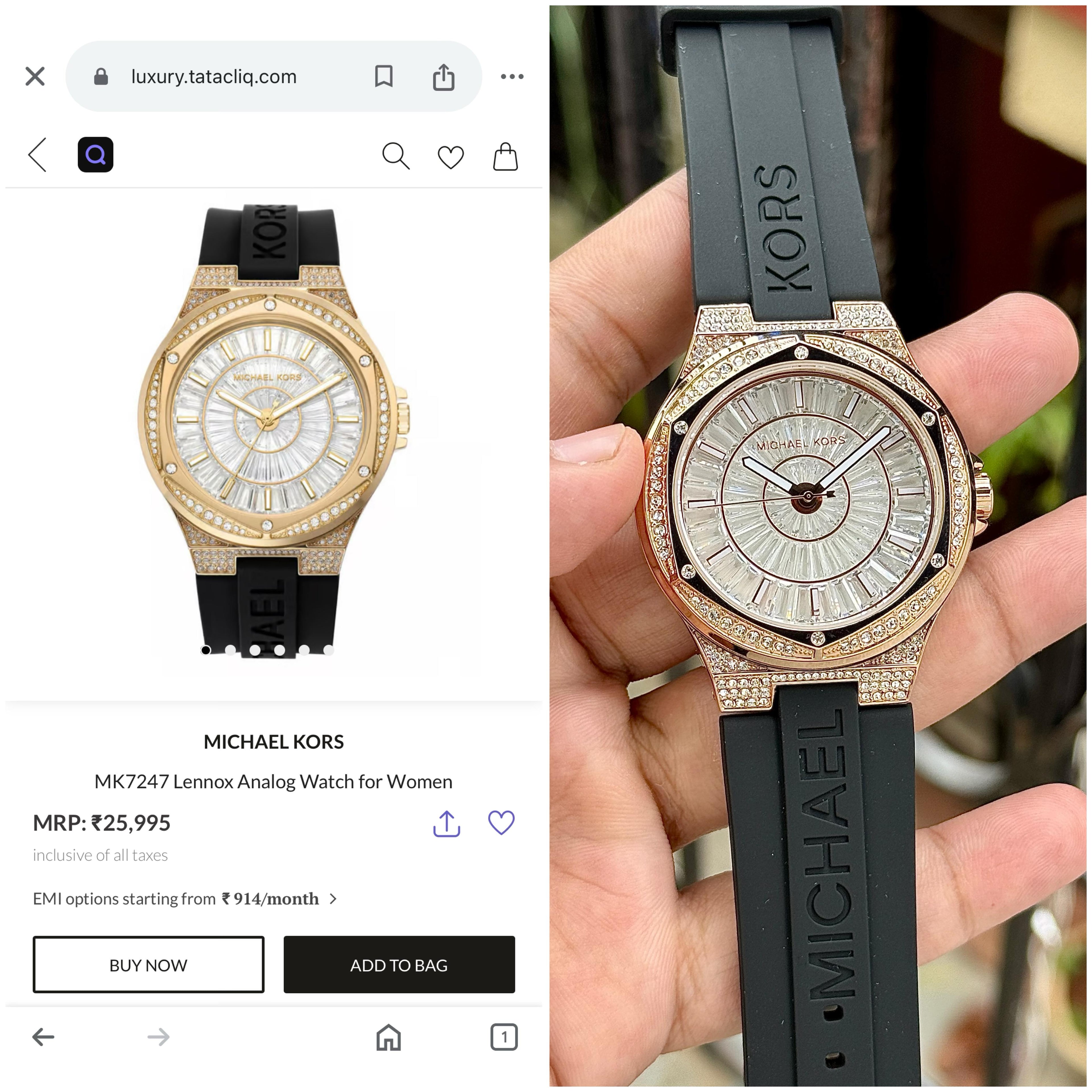 Michael Kors MK7247 Lennox Black Premium Collection