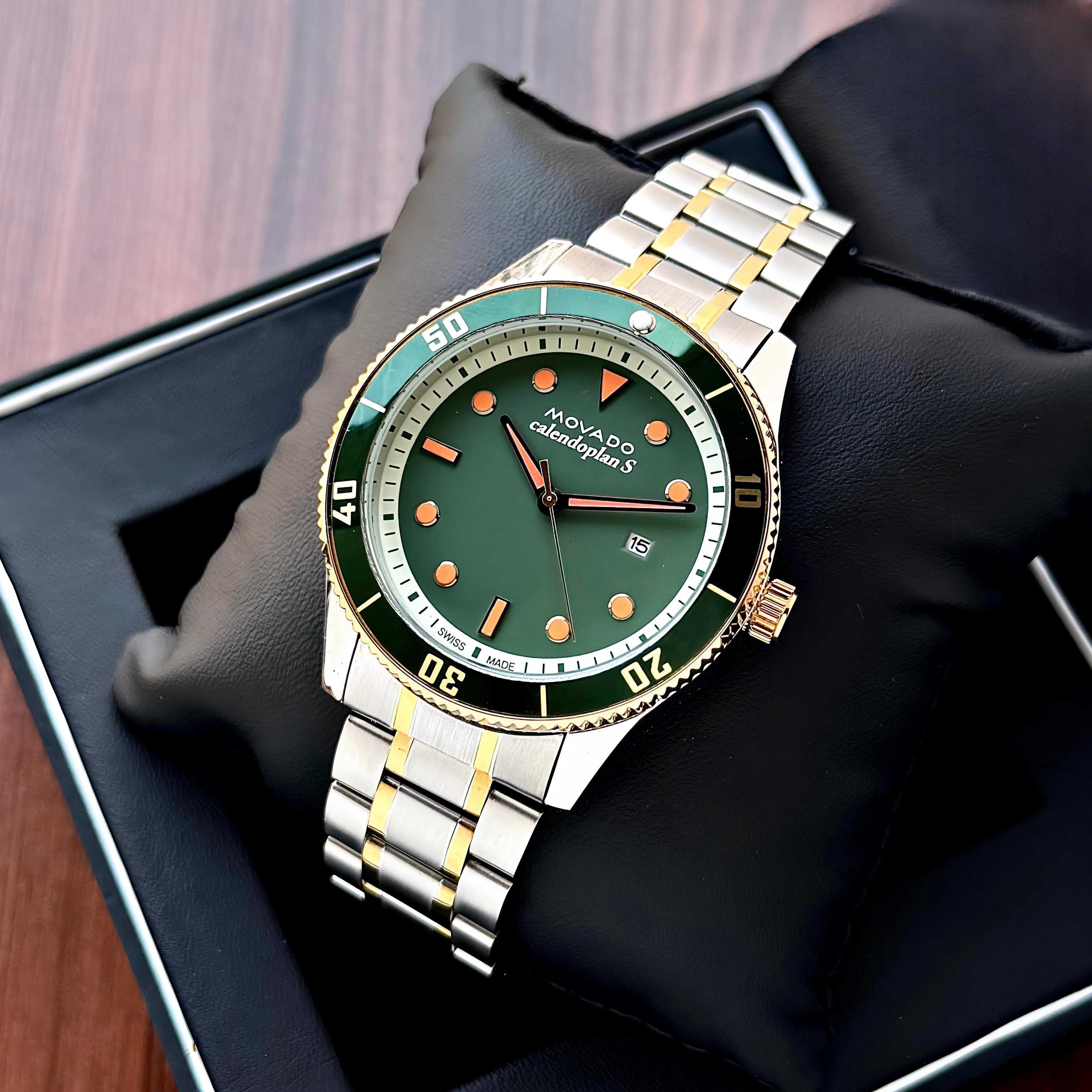 Movado Calendoplan Gold Silver Collection