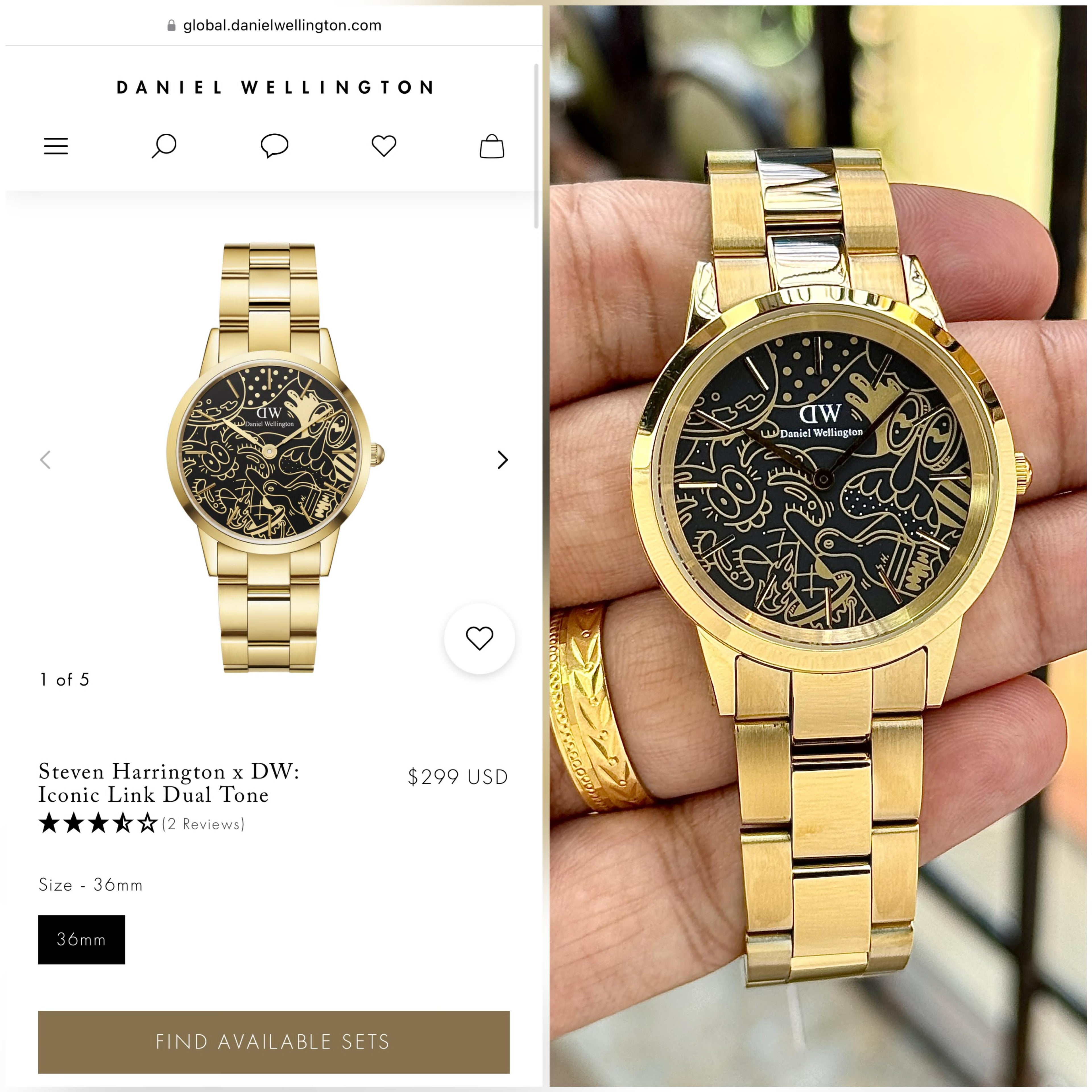 Daniel Wellington Iconic Link Dual Tone Gold