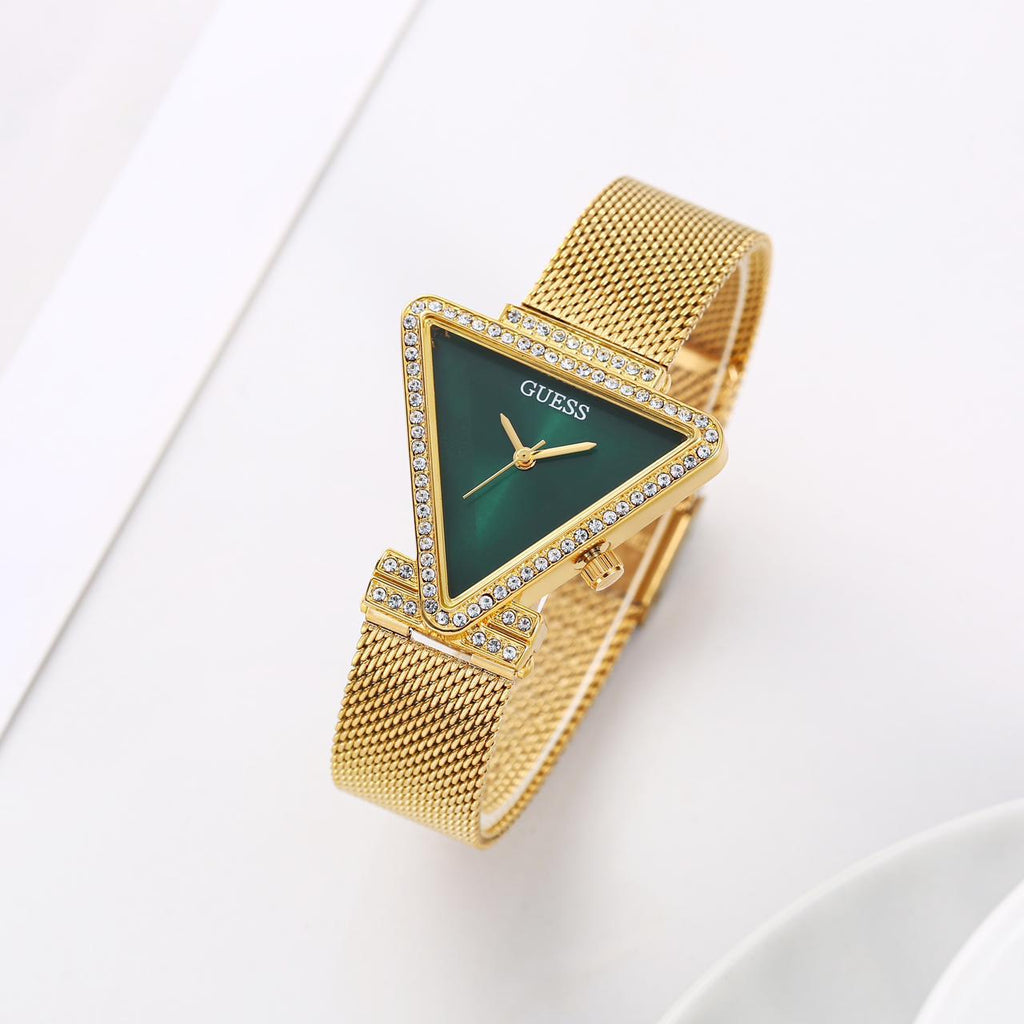 Guess Triangle Dial With Embedded Diamond