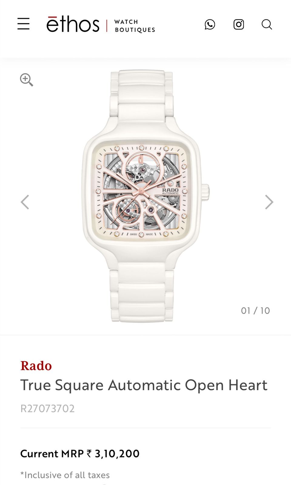 Rado Automatic Open Heart Machinery