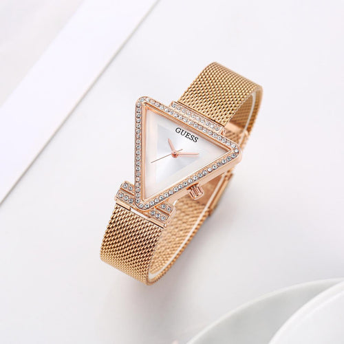 Guess Triangle Dial With Embedded Diamond