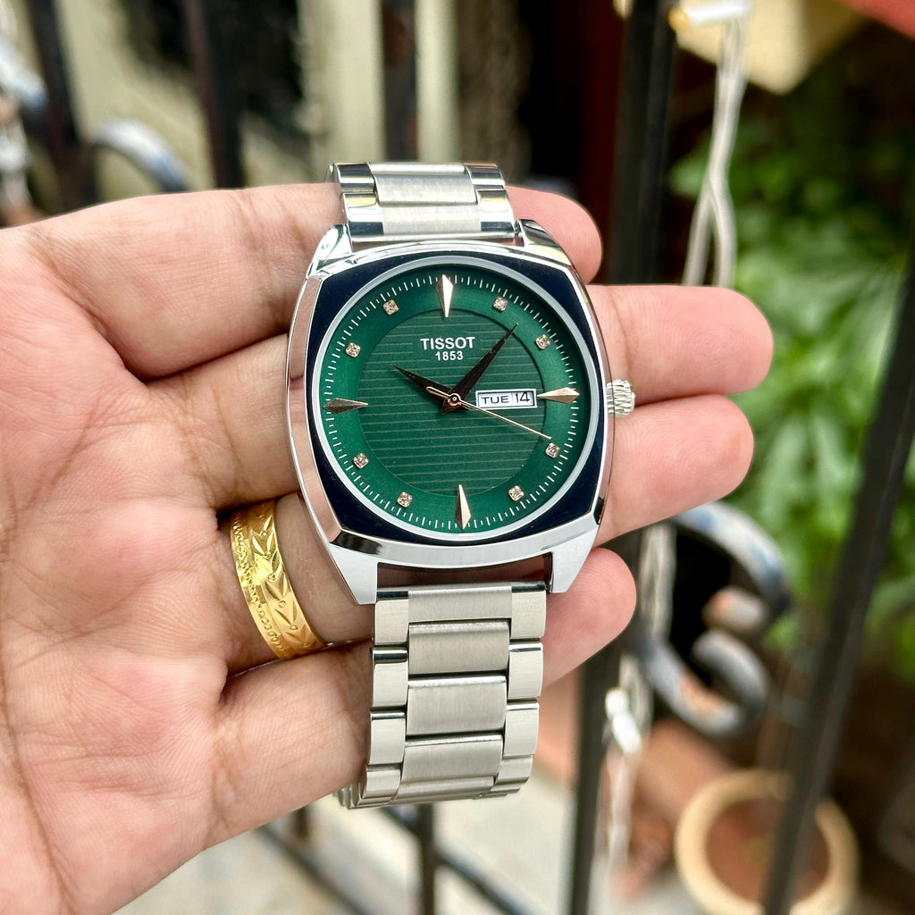 Tissot Rectangular Day Date Watch