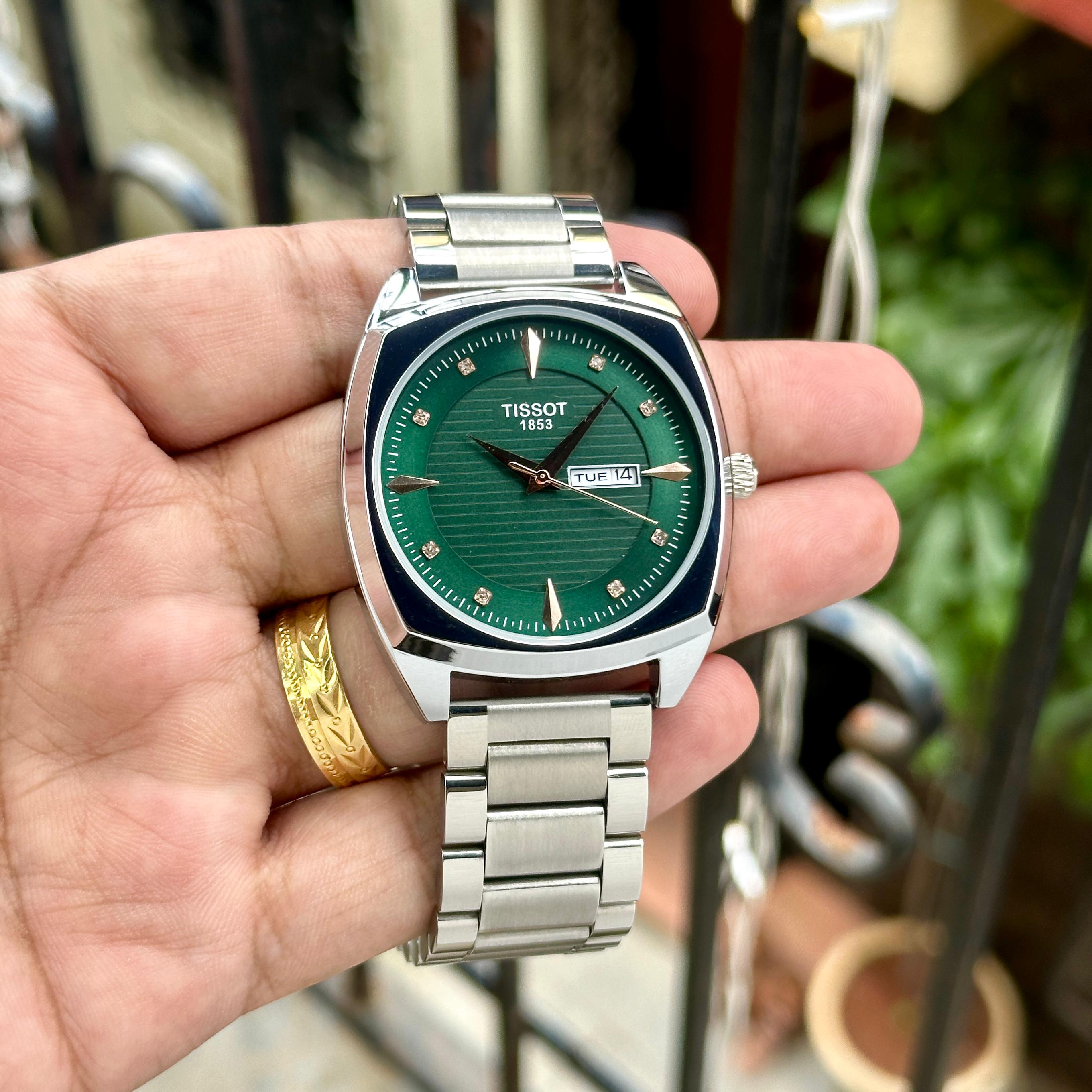 Tissot Rectangular Day Date Watch