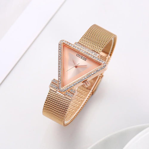 Guess Triangle Dial With Embedded Diamond