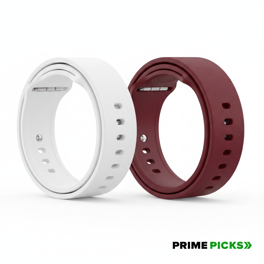 22MM silicone Strap for Smart Watches Compatible With Noise, Fireboltt, Boat Xtend, Pebble, Boat Flash, Noise Color Fit, Ultra Smart Watch & All Watches | White & maroon | Pack of 2