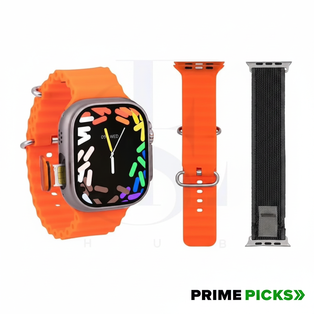 HK ultra one Smart Watch 4G/5G – Side Camera, AI Features, GPS, SIM Enabled, AMOLED Display, Fitness & Sports Tracking, 4GB RAM 32GB ROM
